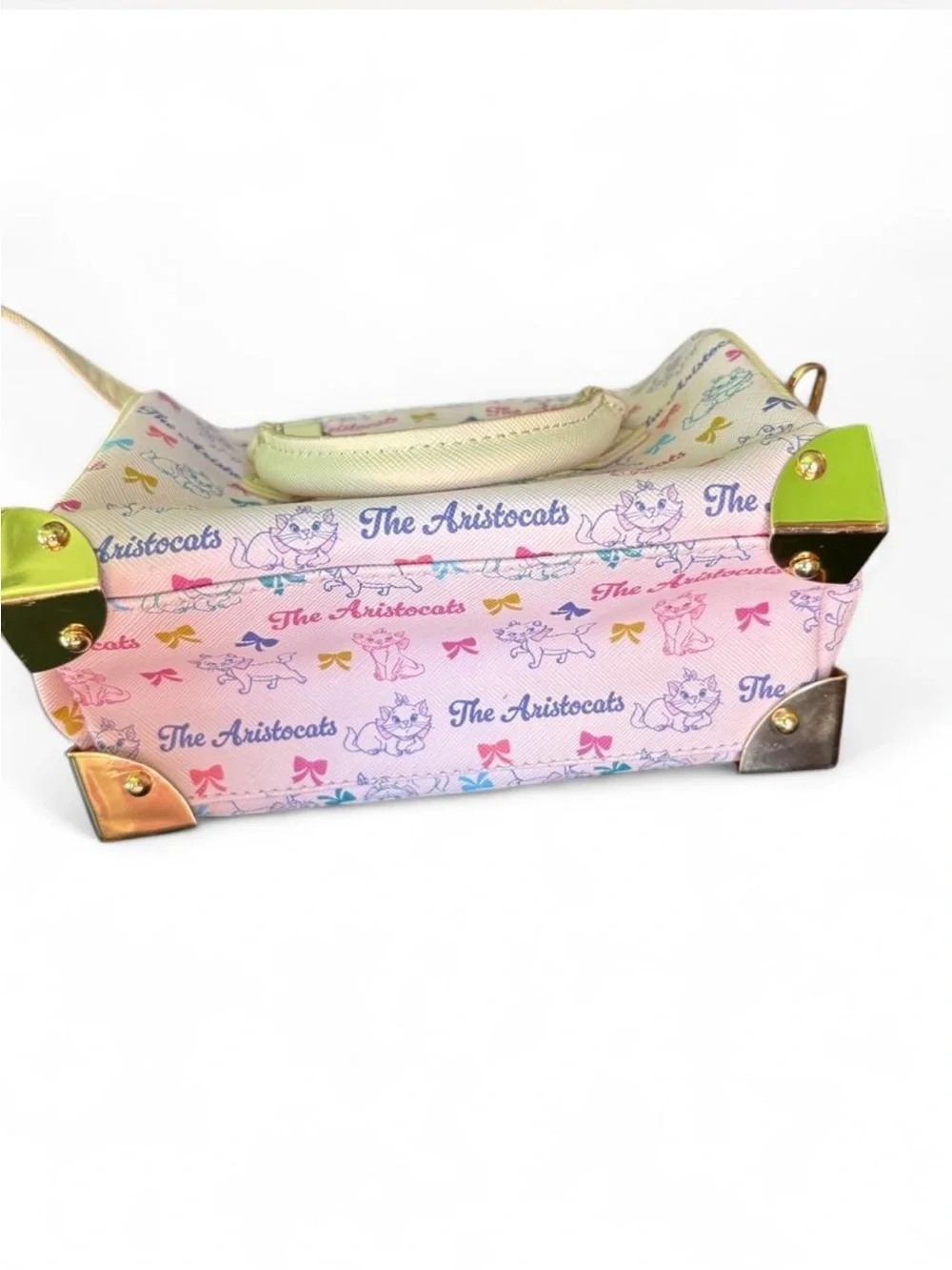 Pink gold Disney Classics Aristocats Crossbody mini bag kids purse allover Cats